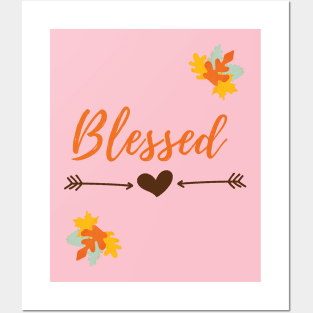 Blessed Fall Autumn Design Posters and Art